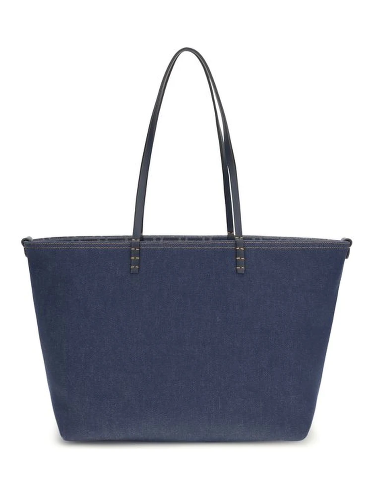 Blue Cotton Shoulder Bag