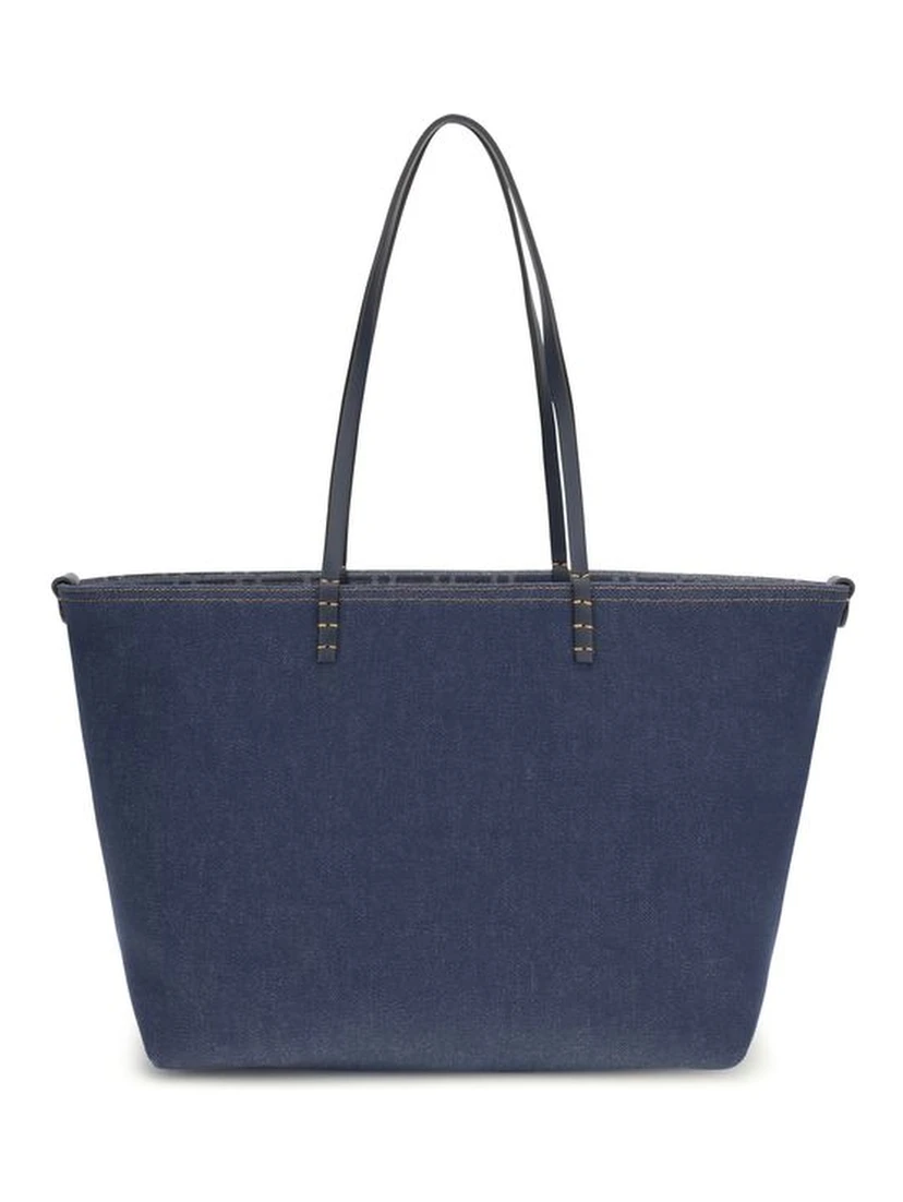 Blue Cotton Shoulder Bag