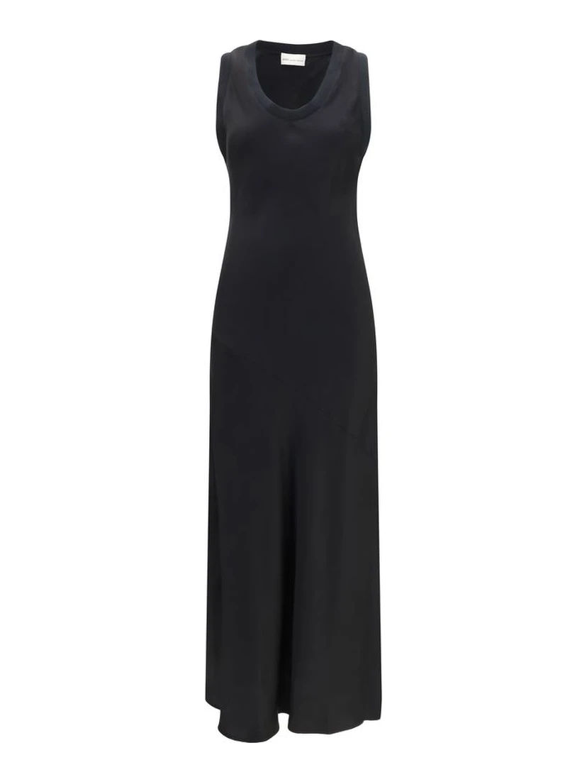 Black Viscose Casual Dress