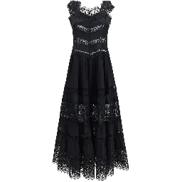 Black Cotton Casual Dress
