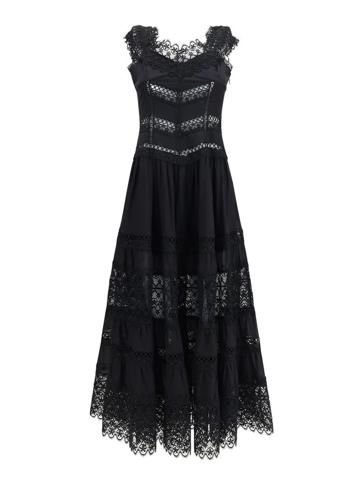 Black Cotton Casual Dress