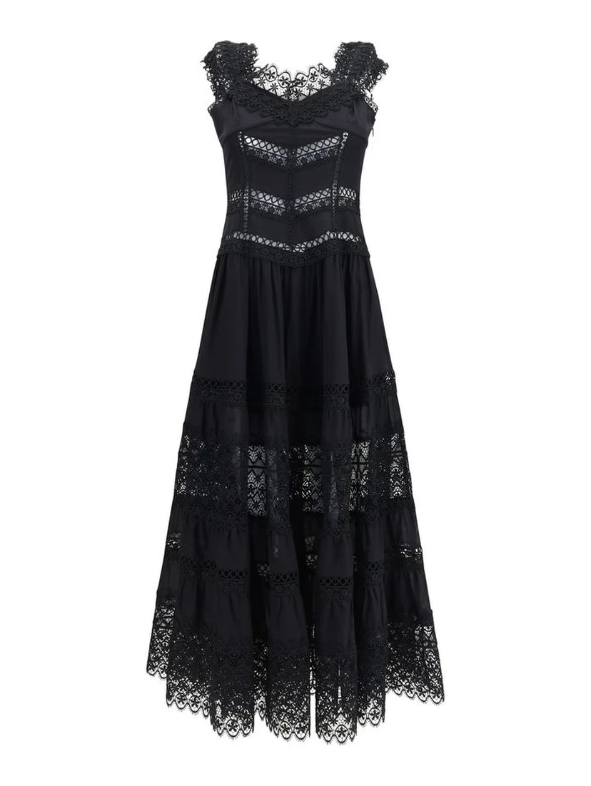 Black Cotton Casual Dress