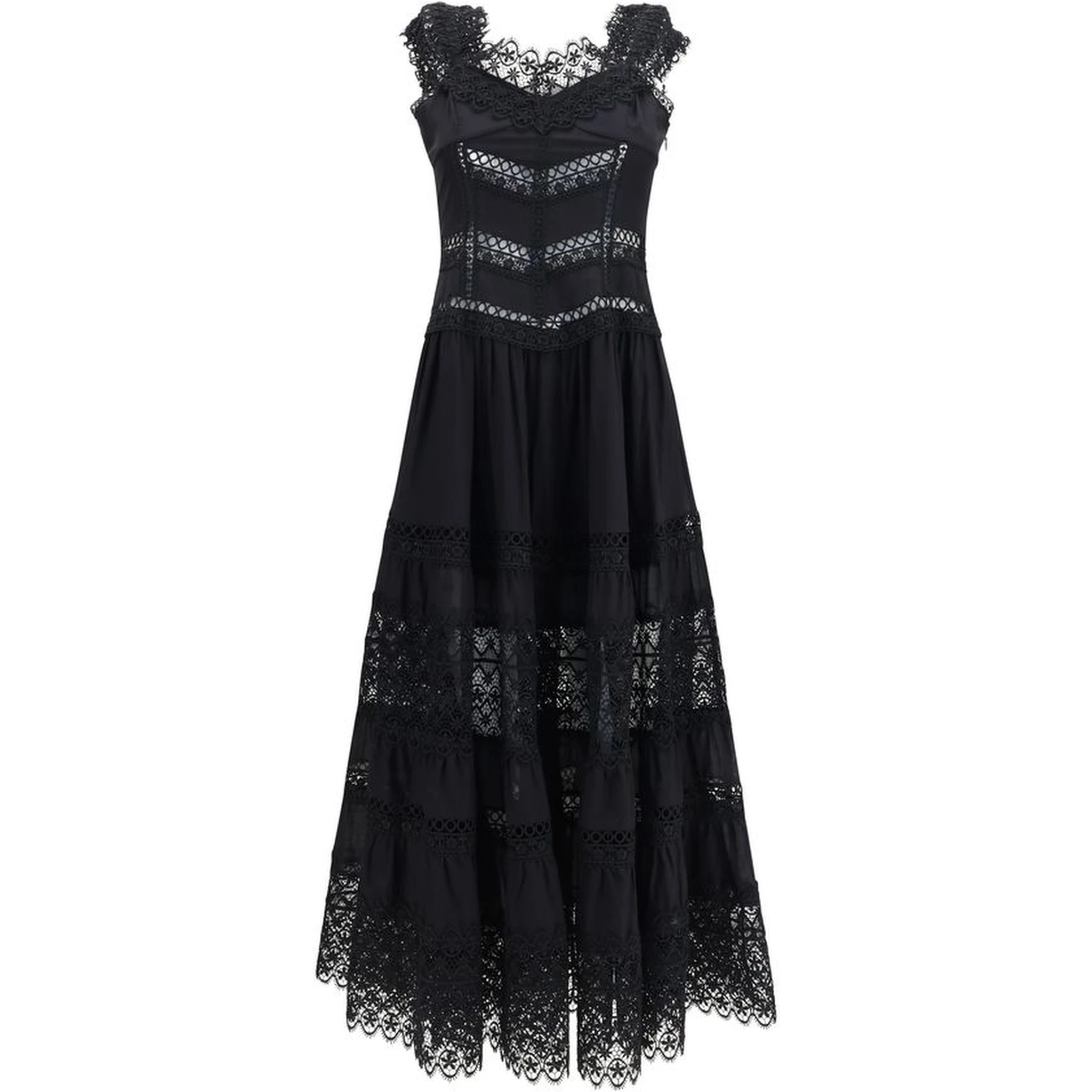 Black Cotton Casual Dress