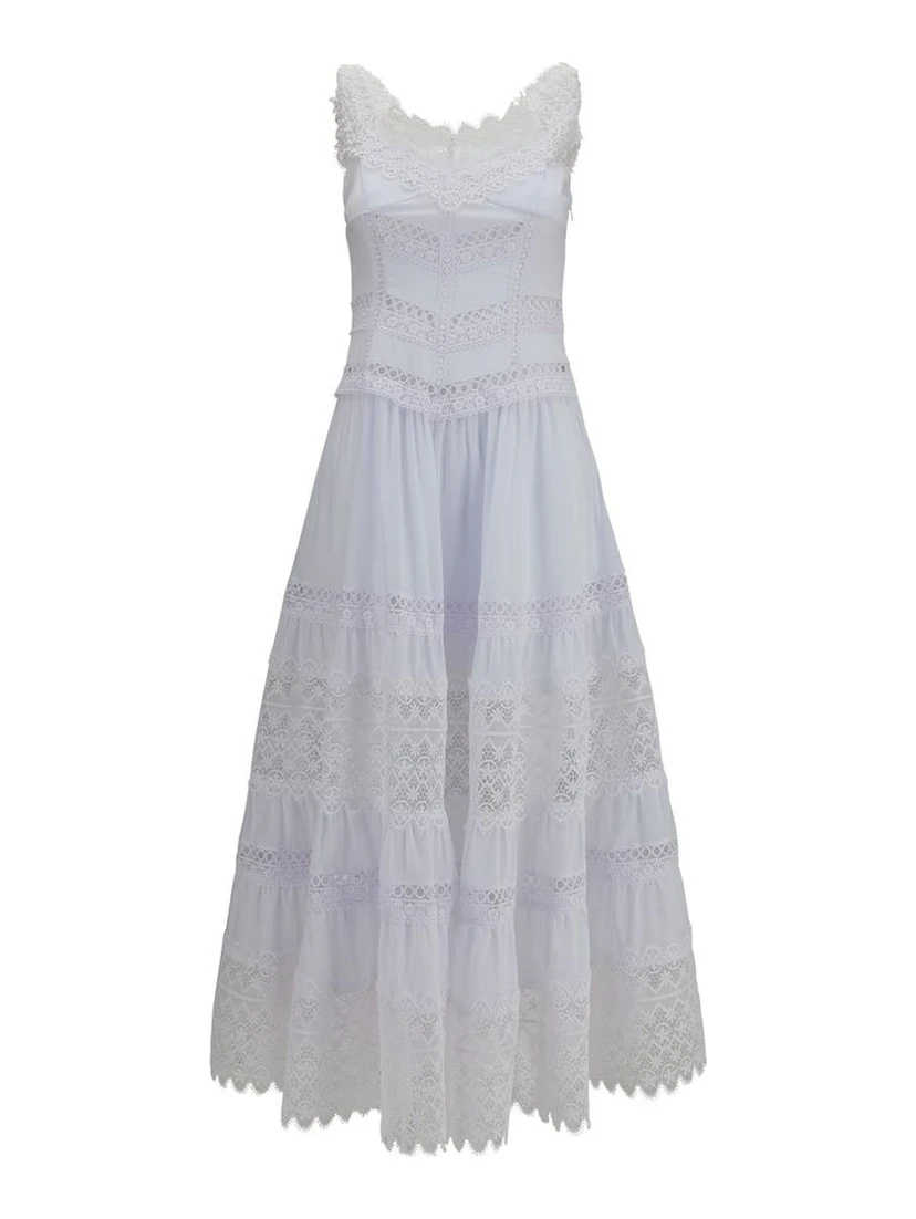 White Cotton Casual Dress