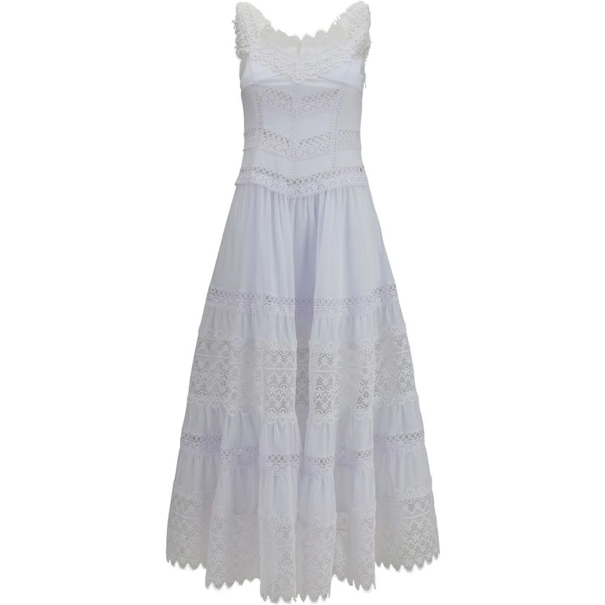 White Cotton Casual Dress
