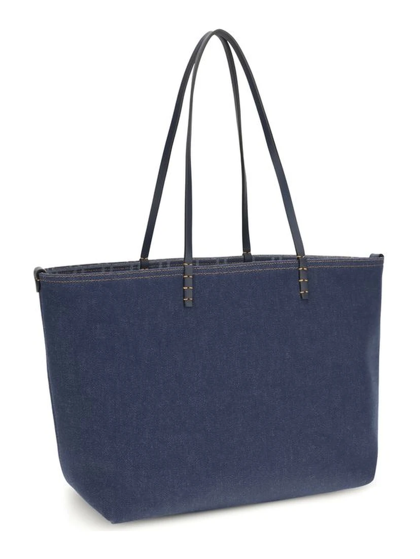Blue Cotton Shoulder Bag
