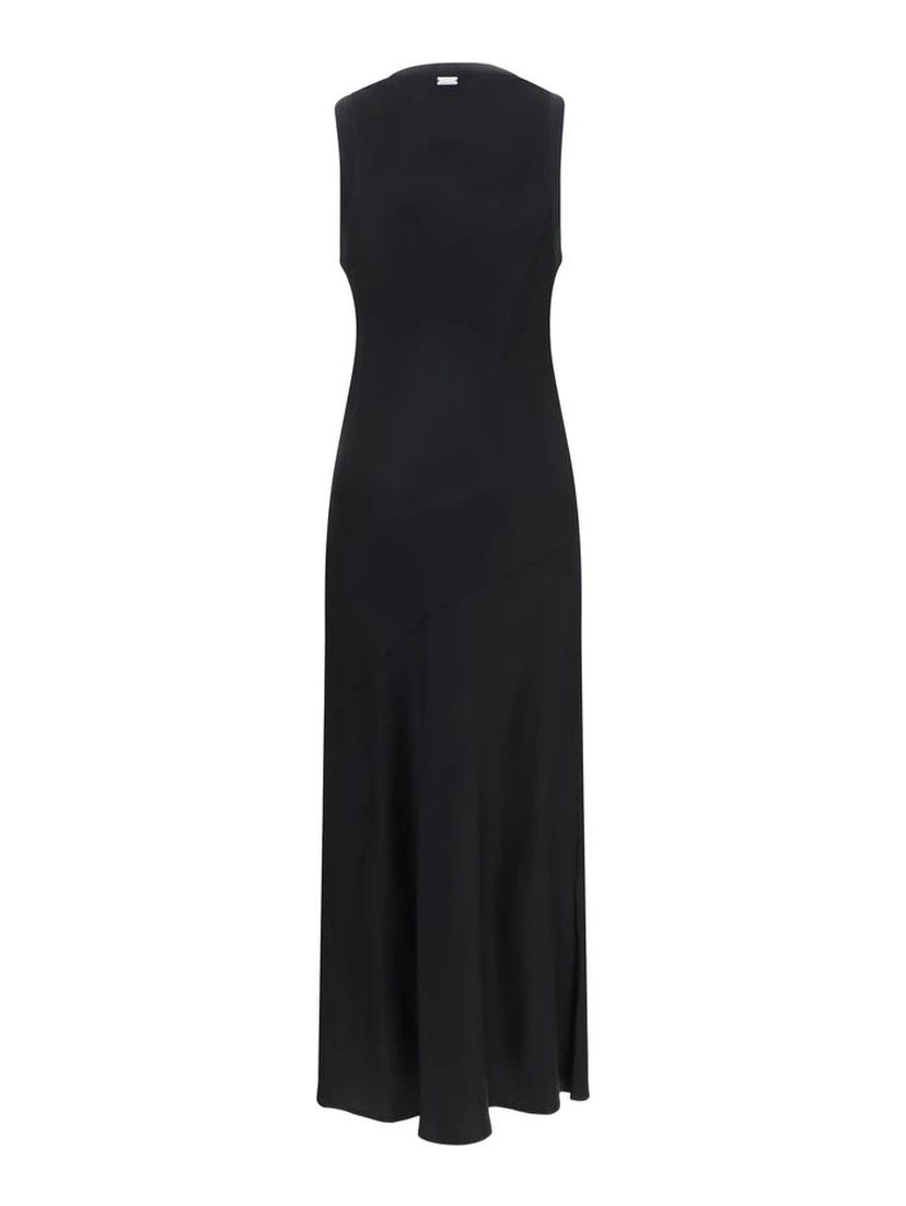 Black Viscose Casual Dress
