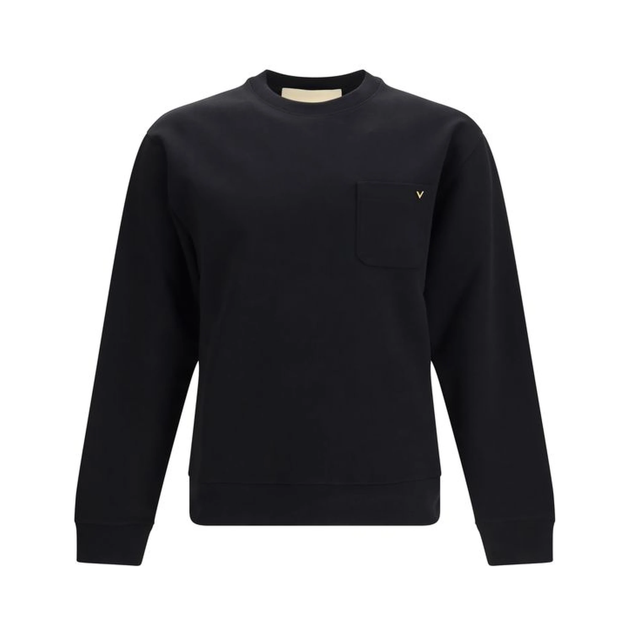 Black Cotton Sweatshirt