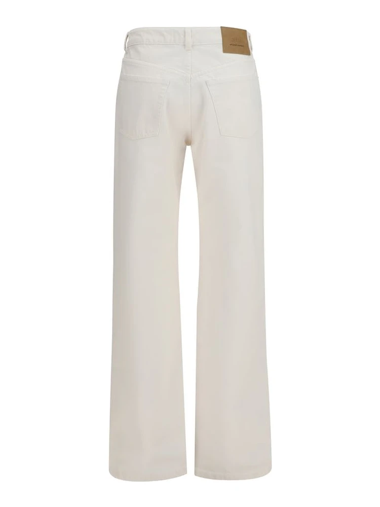 White Cotton Straight-Leg Jeans alternative