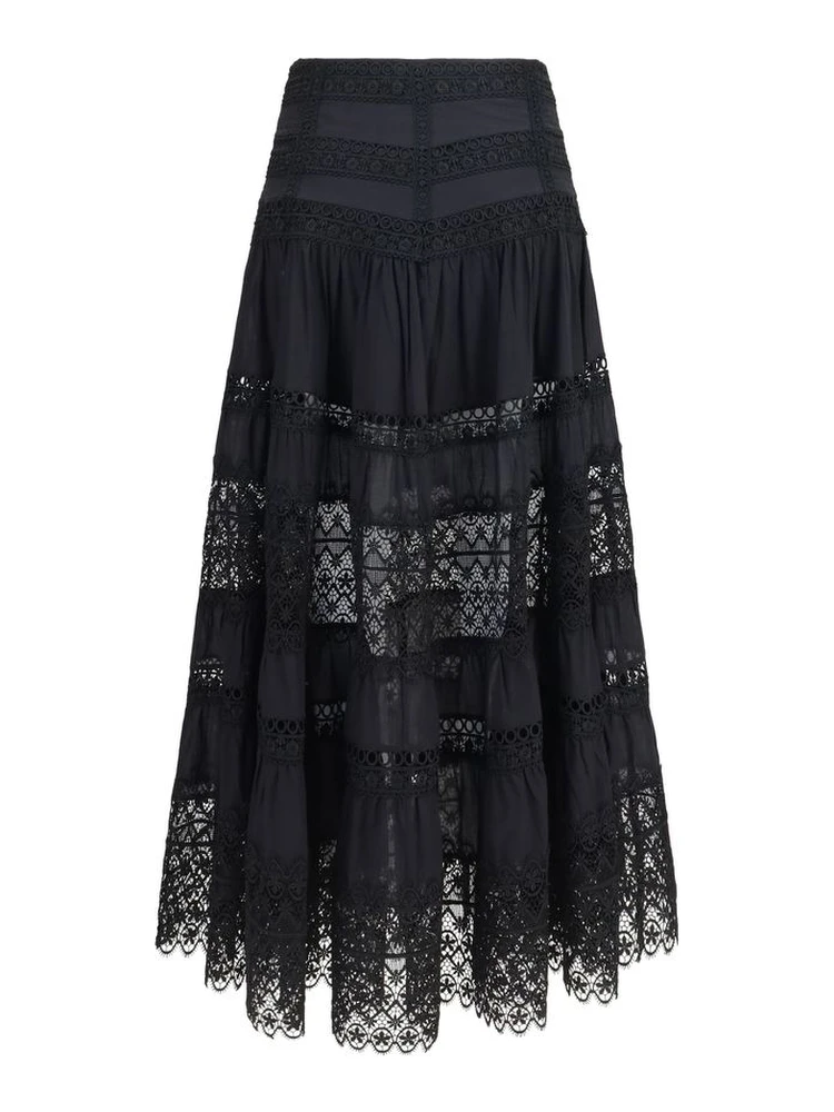 Black Cotton Long Skirt alternative