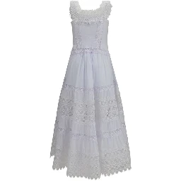 White Cotton Casual Dress