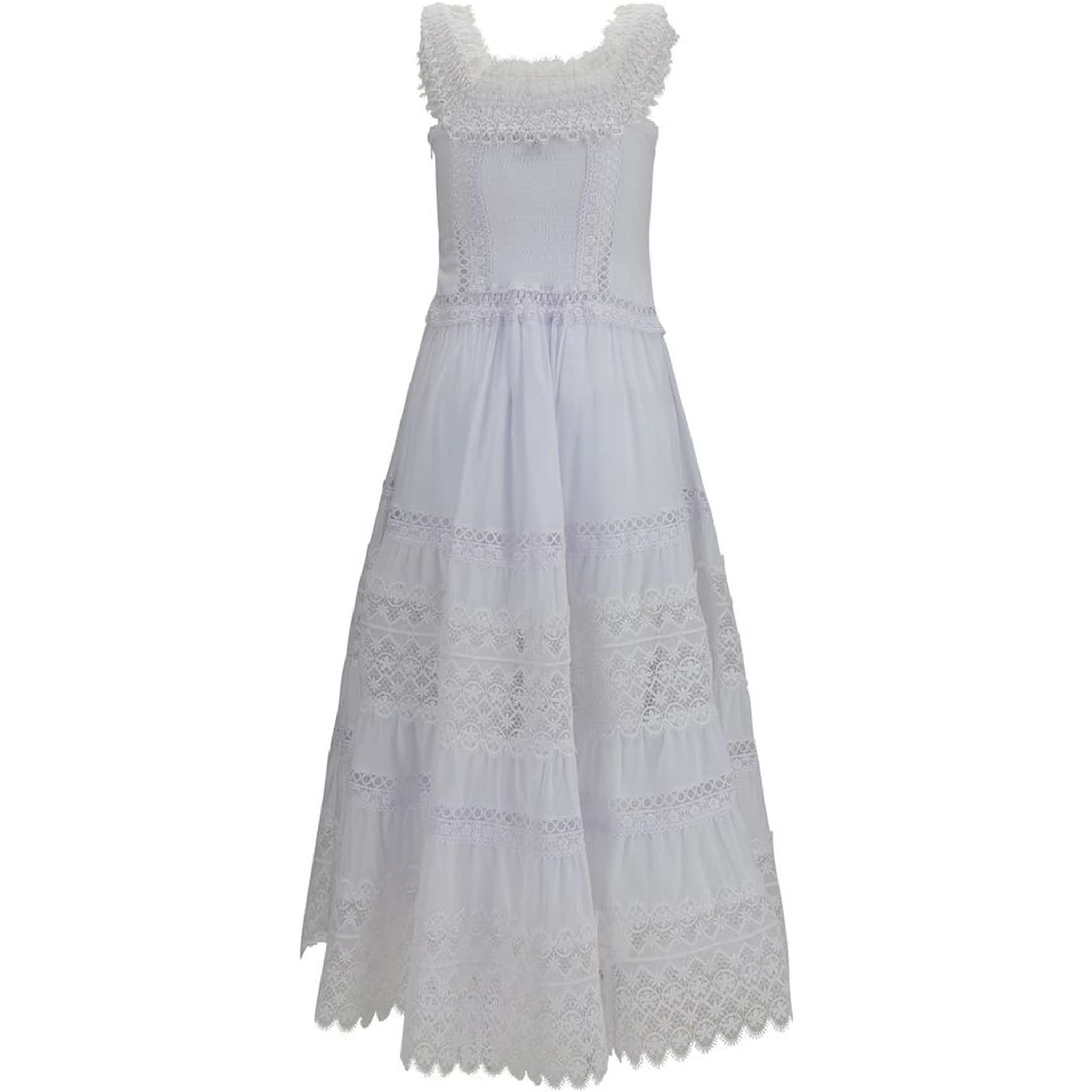 White Cotton Casual Dress