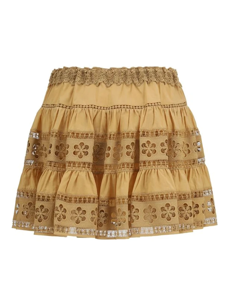 Brown Cotton Mini Skirt alternative
