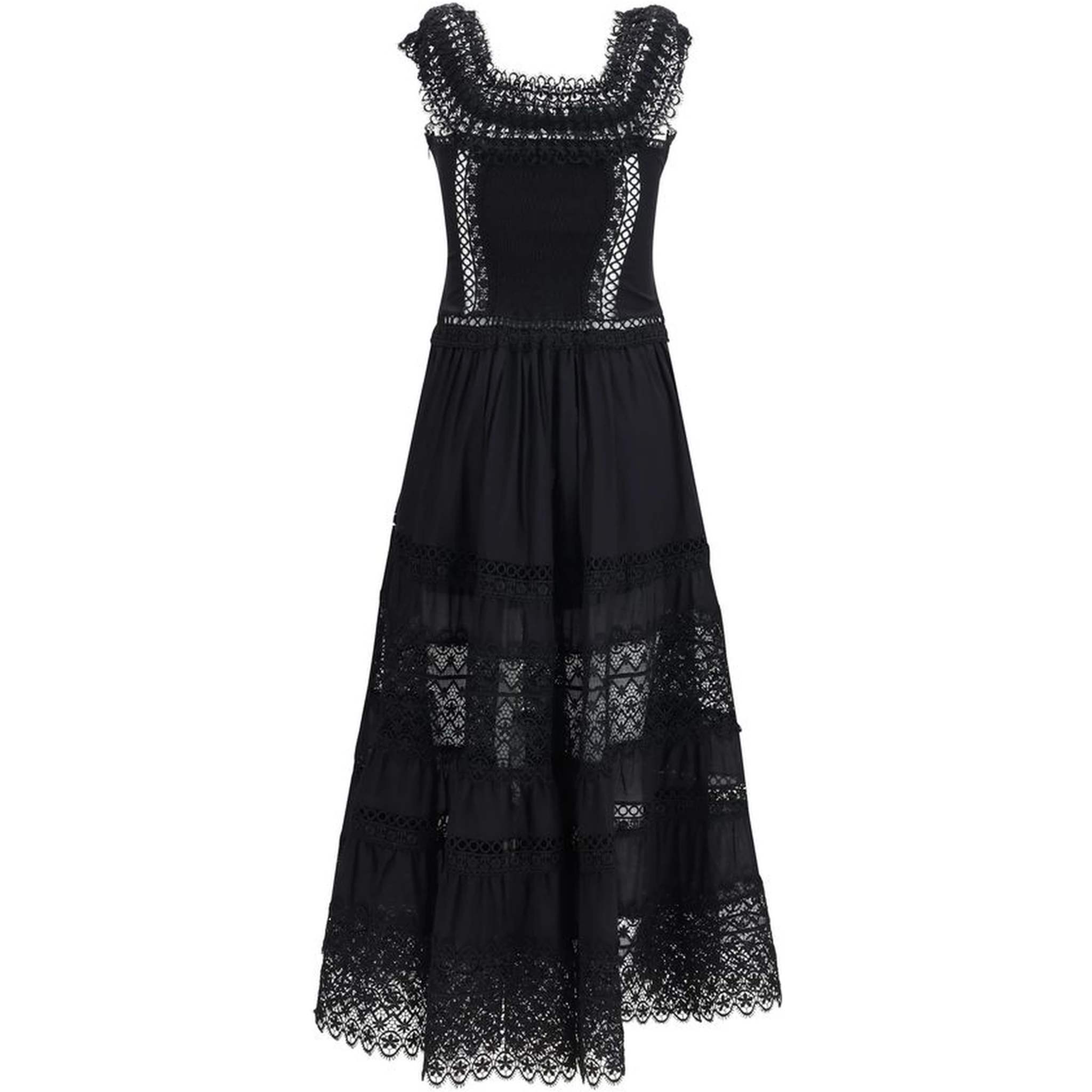 Black Cotton Casual Dress