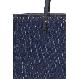 Blue Cotton Shoulder Bag