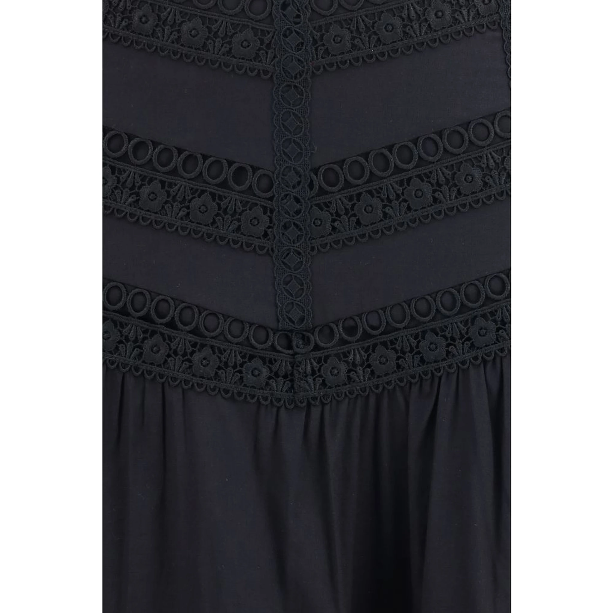 Black Cotton Long Skirt