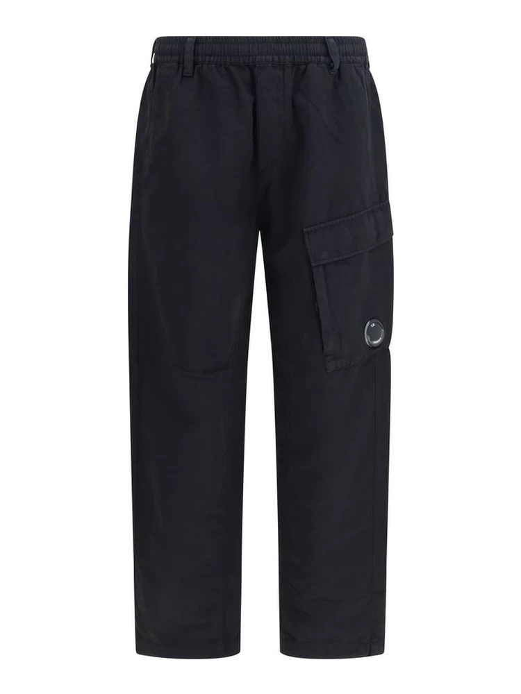 Black Cotton Cargo Pants