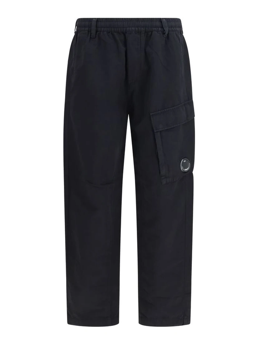 Black Cotton Cargo Pants