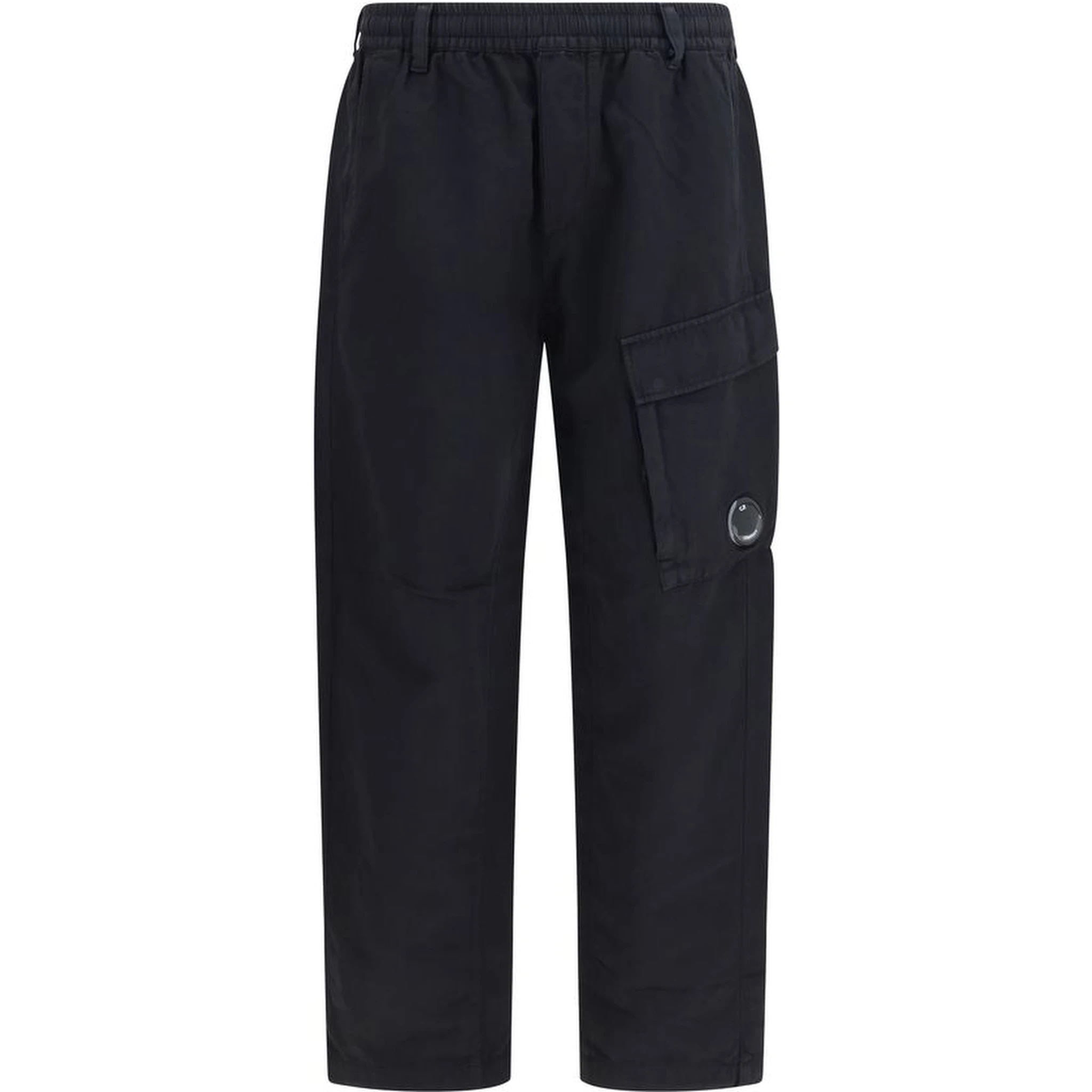 Black Cotton Cargo Pants