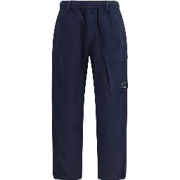 Blue Cotton Cargo Pants
