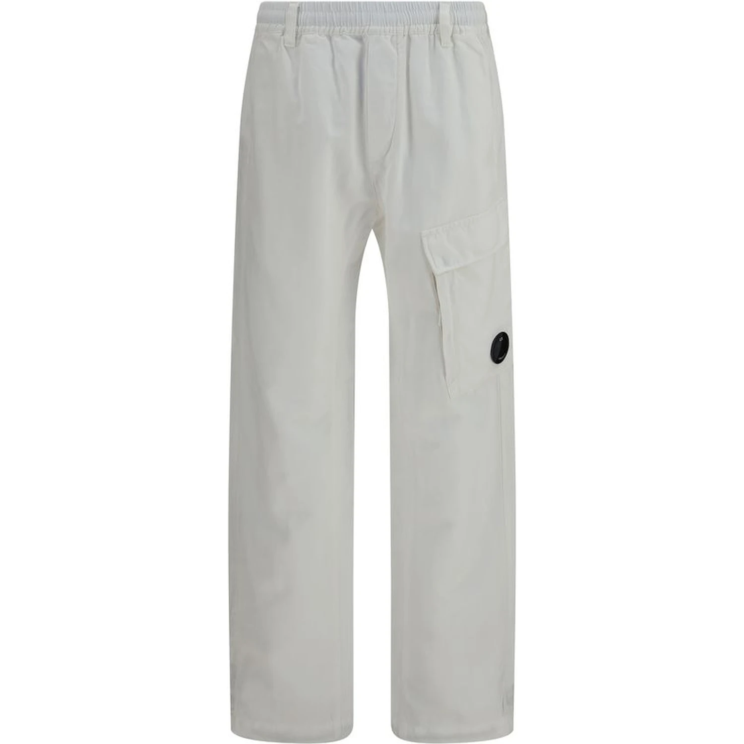 White Cotton Cargo Pants