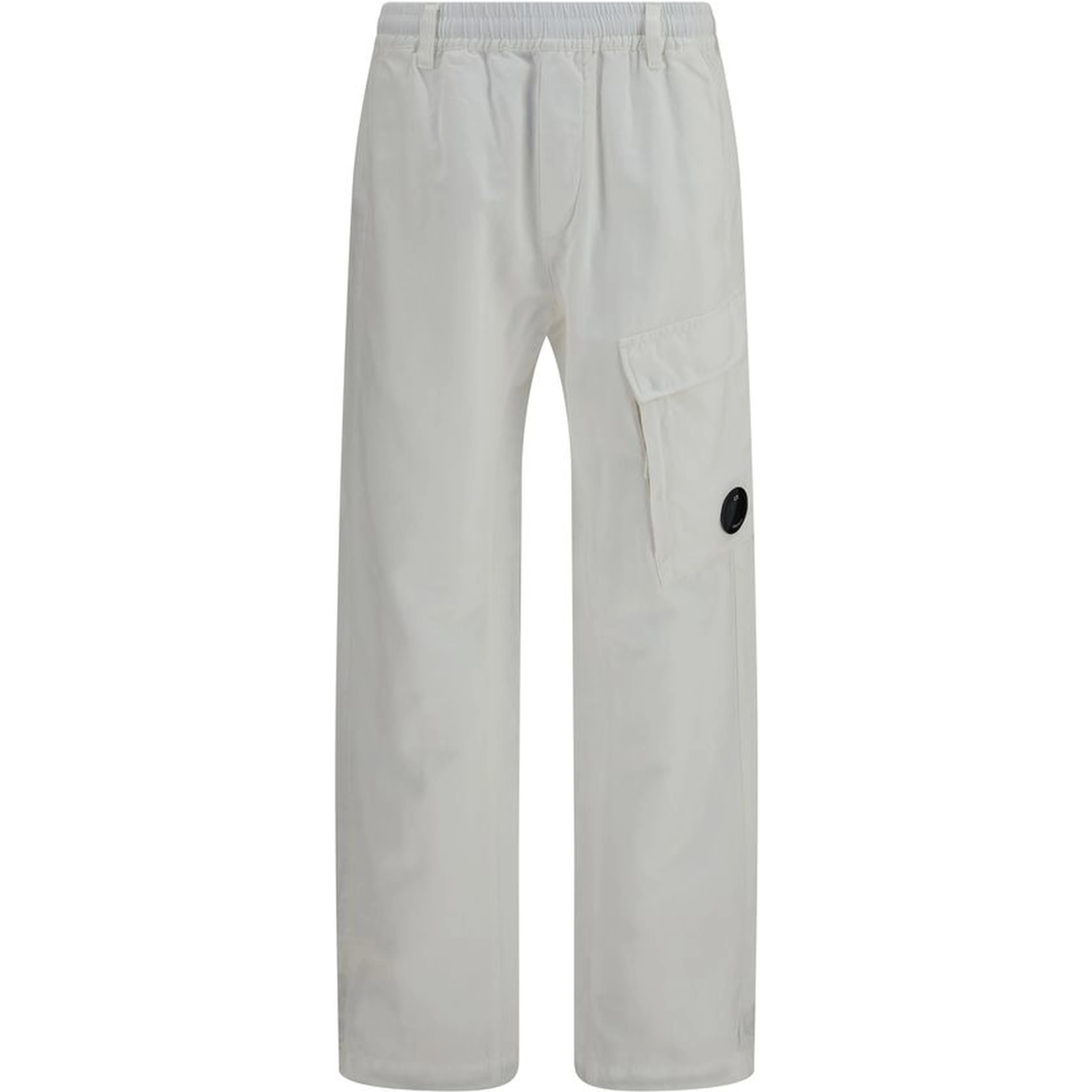 White Cotton Cargo Pants