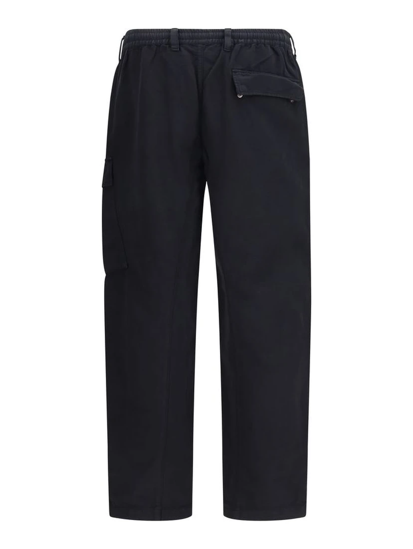 Black Cotton Cargo Pants