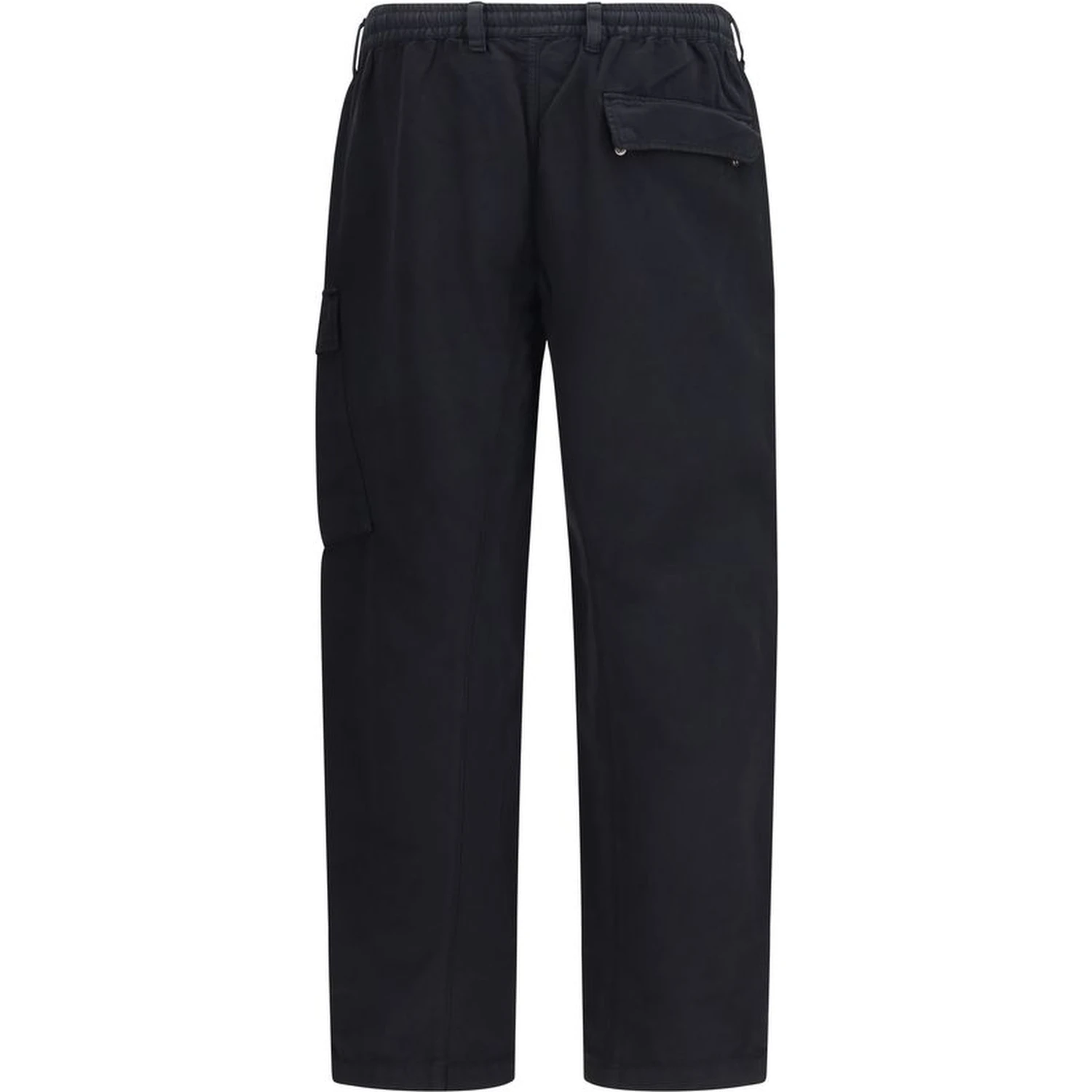 Black Cotton Cargo Pants