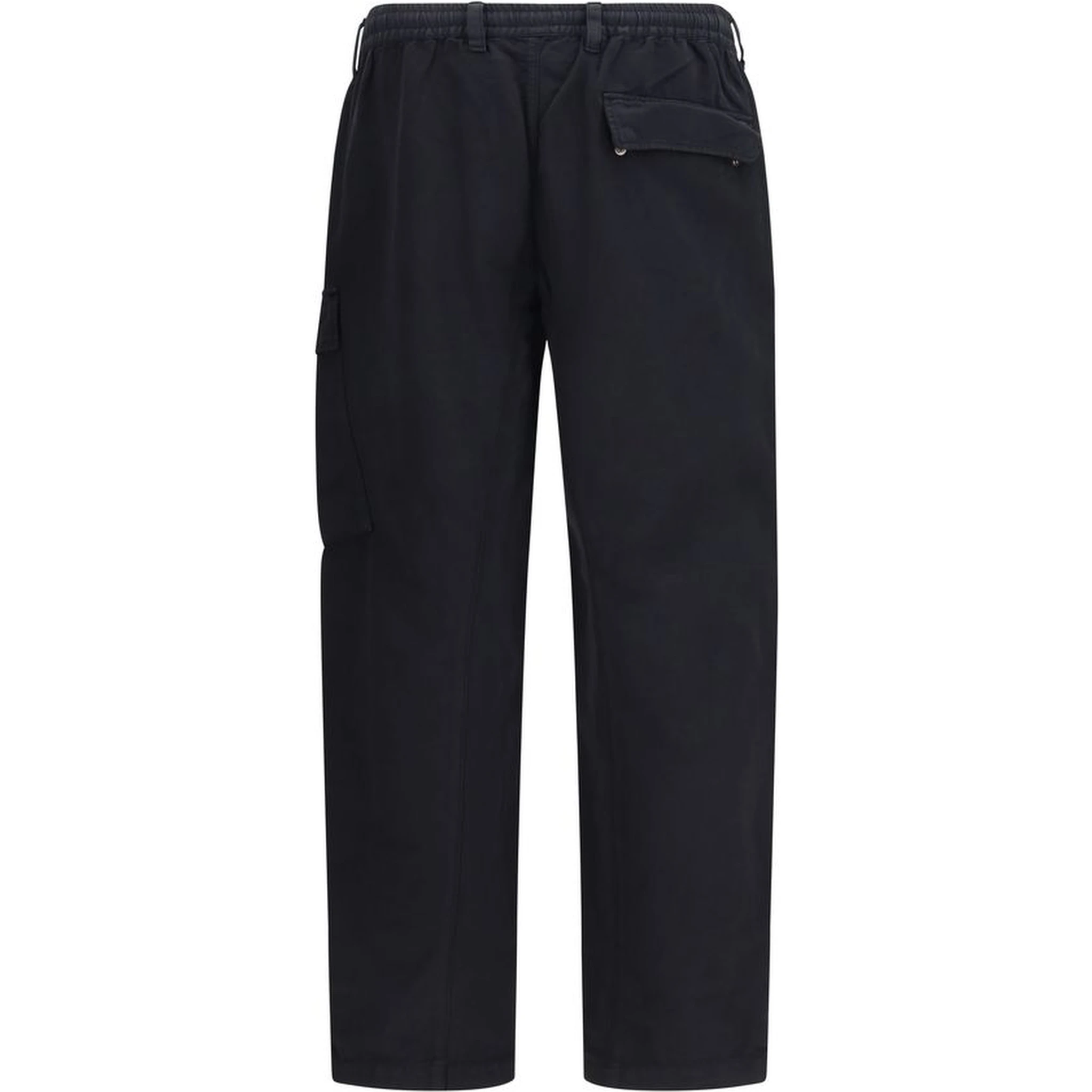 Black Cotton Cargo Pants