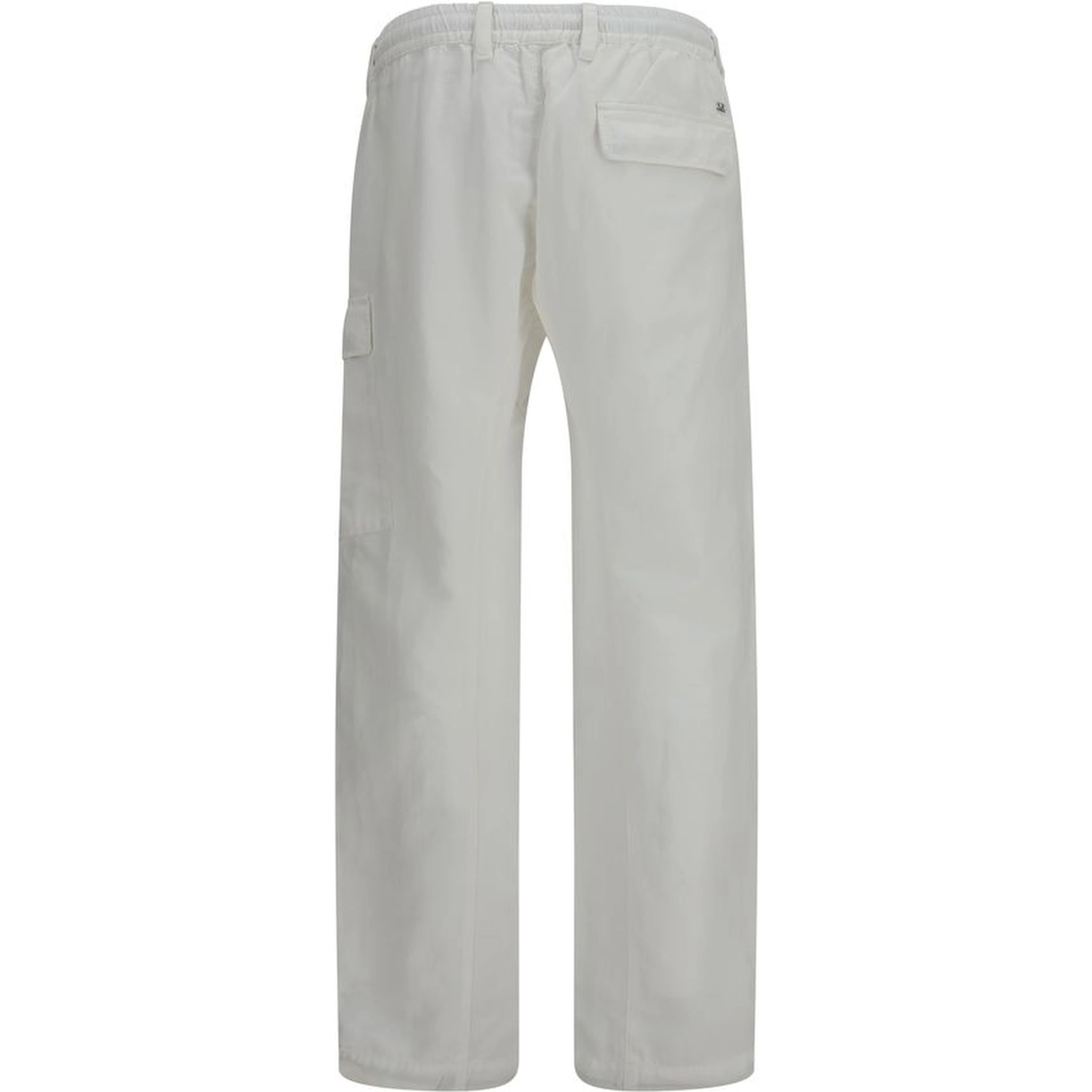 White Cotton Cargo Pants