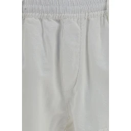 White Cotton Cargo Pants