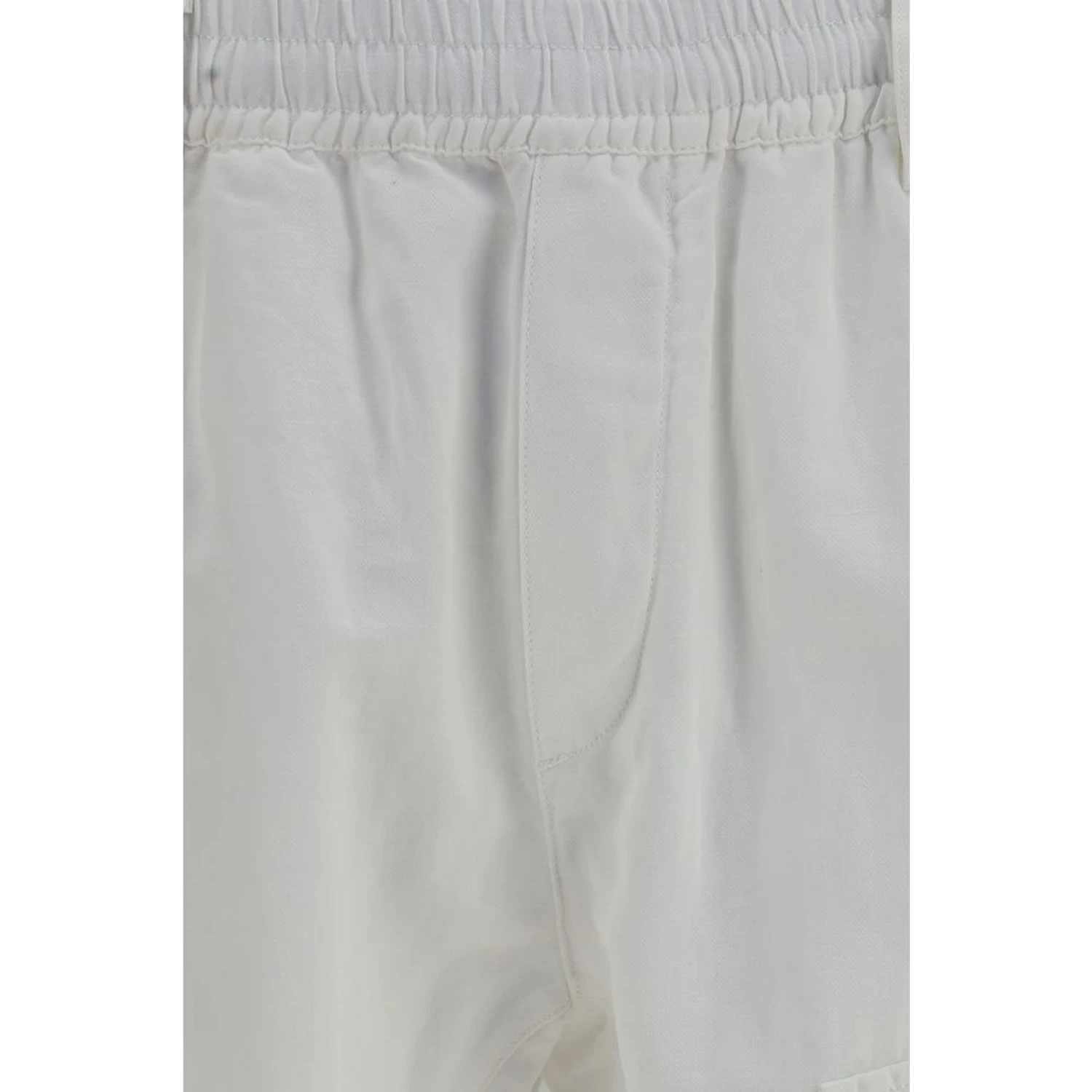 White Cotton Cargo Pants