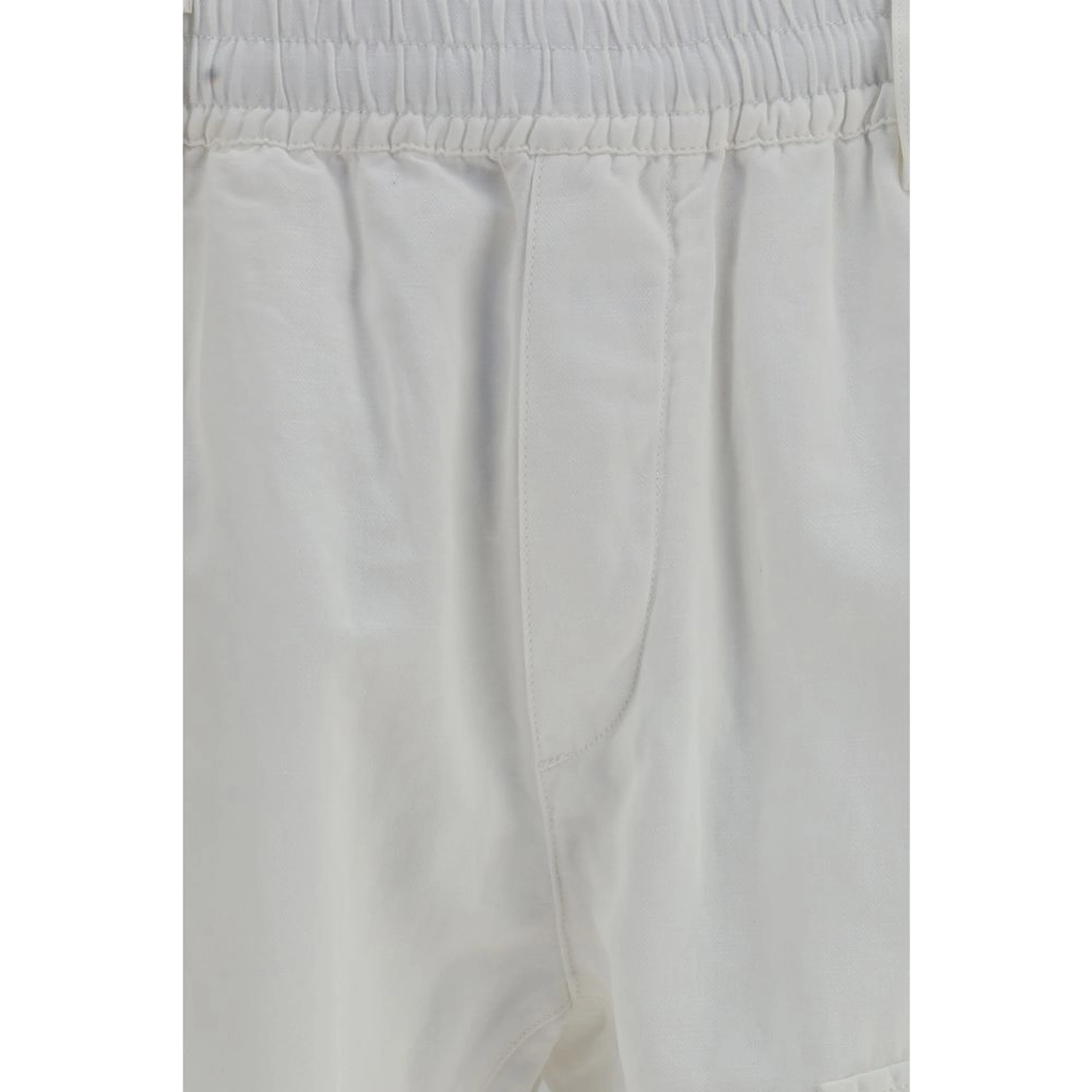 White Cotton Cargo Pants