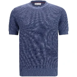 تيشيرت كتان أزرق