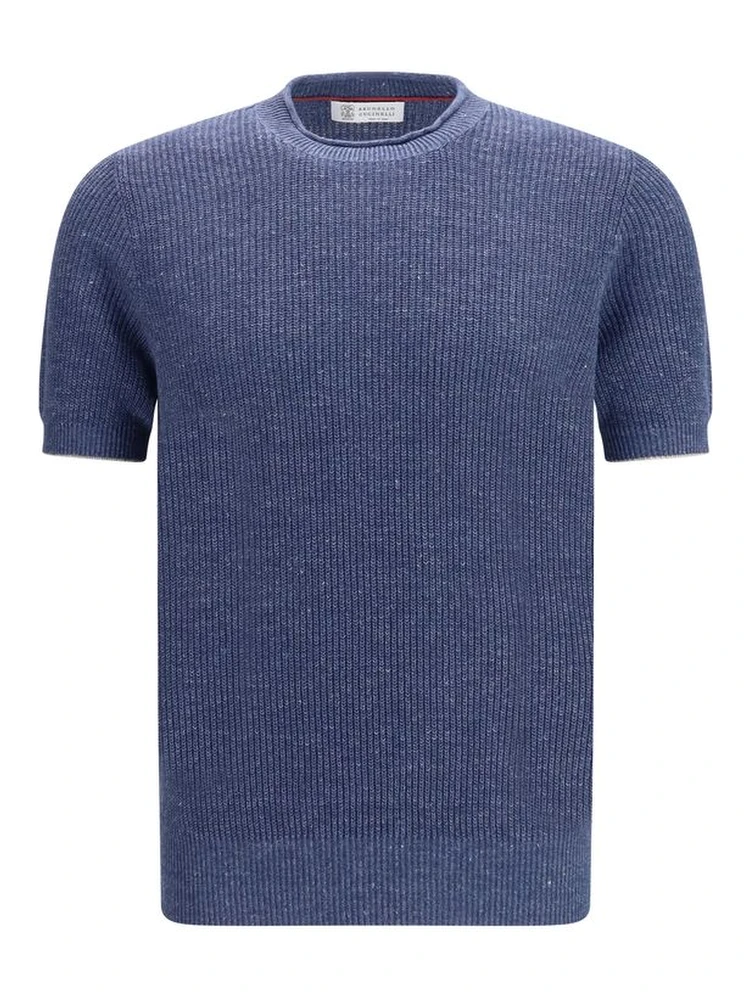 Blue Linen T-Shirt