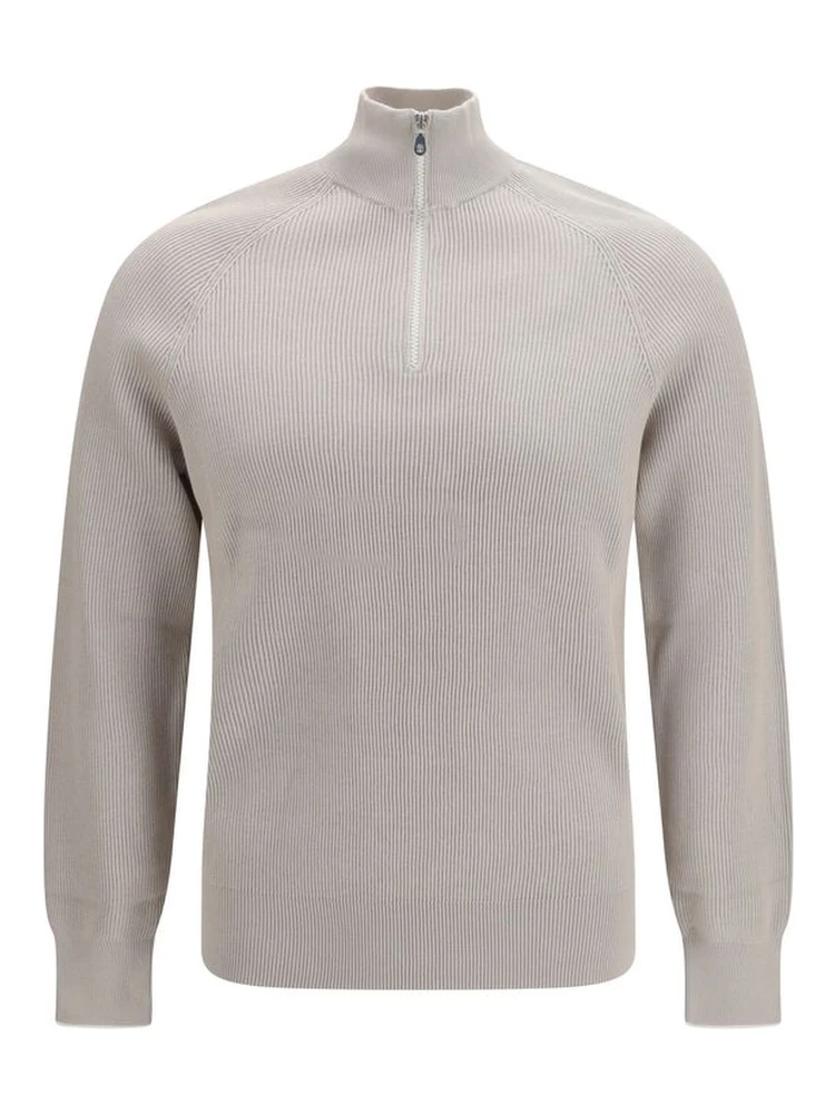 Beige Cotton Sweatshirt