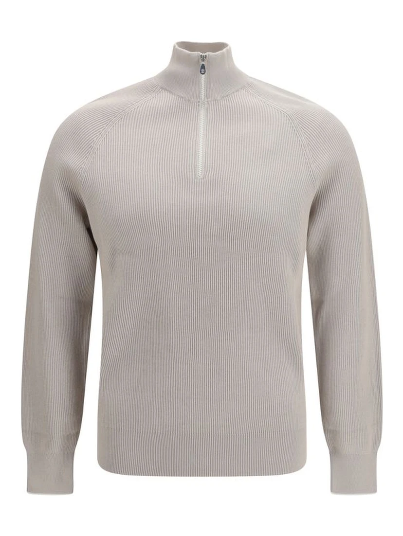 Beige Cotton Sweatshirt