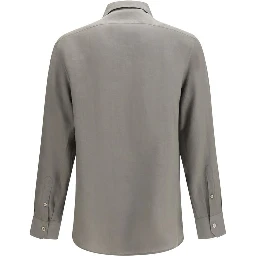 Bicolor Linen Dress Shirt
