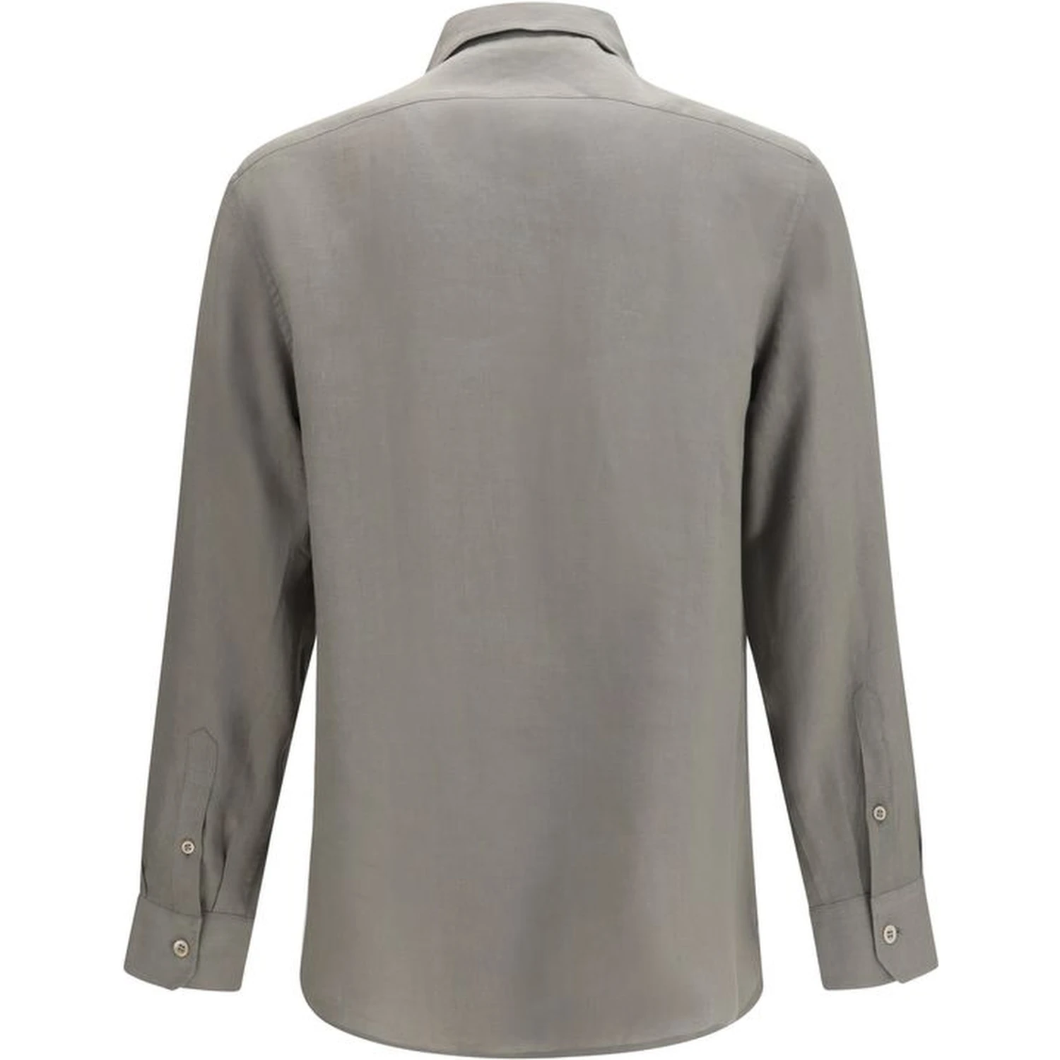 Bicolor Linen Dress Shirt
