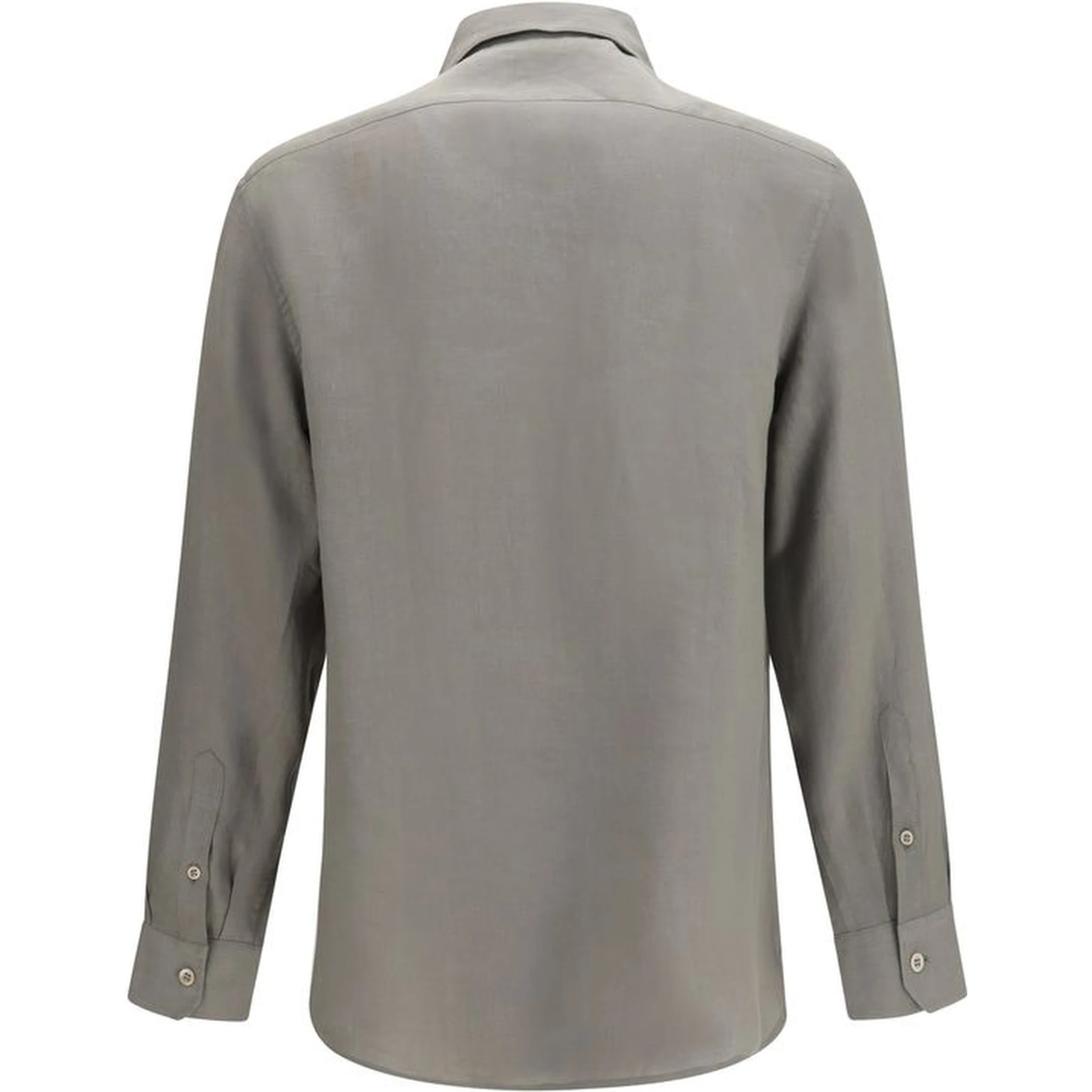 Bicolor Linen Dress Shirt