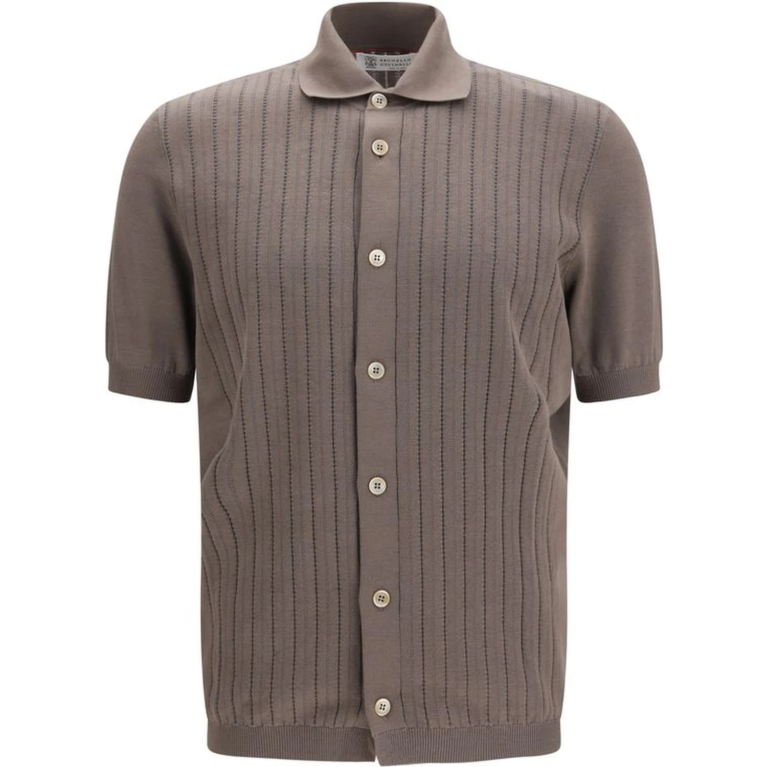Brown Cotton Shortsleeve Shirt