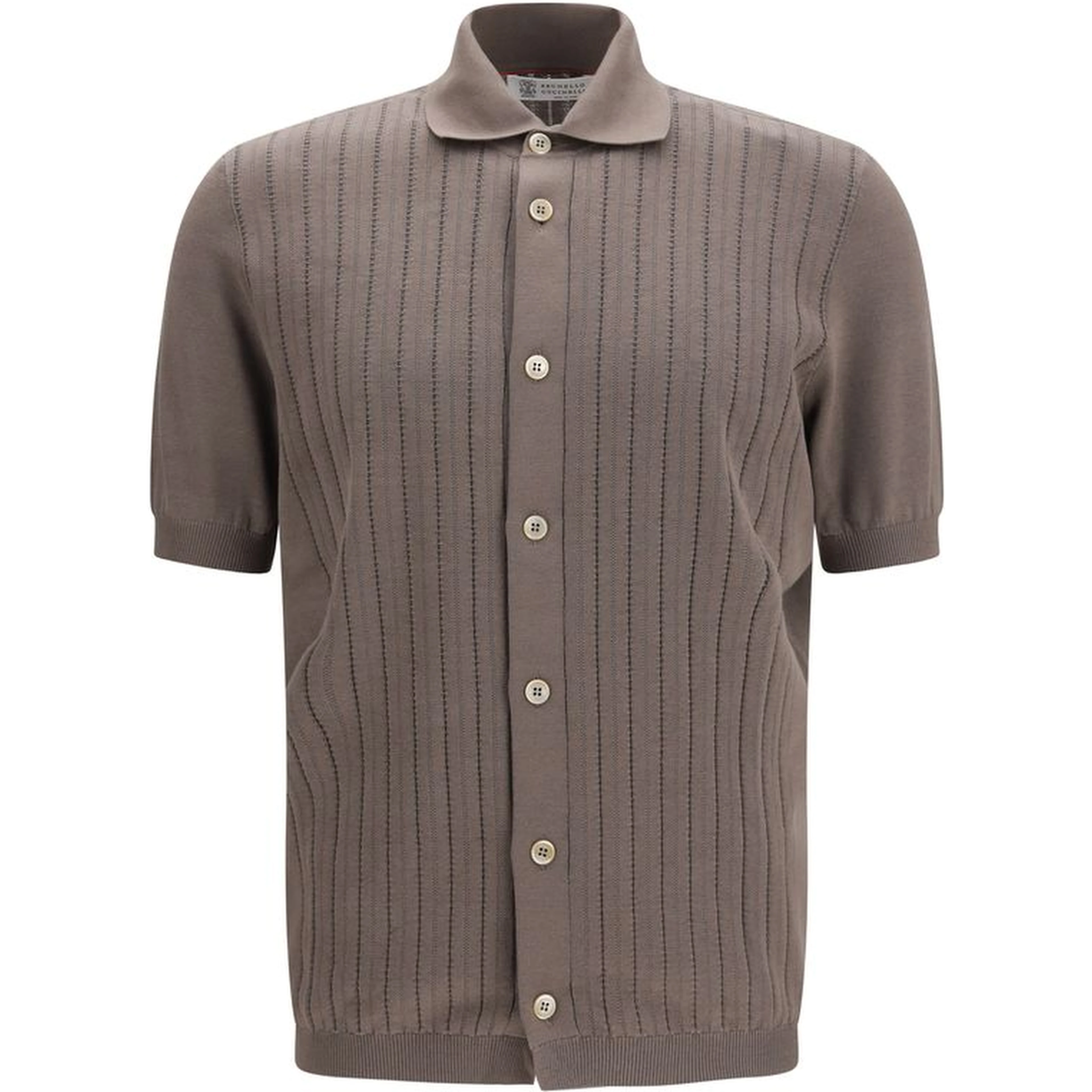 Brown Cotton Shortsleeve Shirt