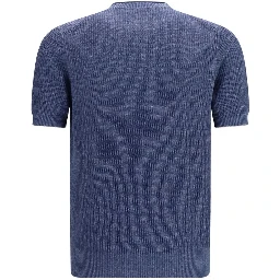 تيشيرت كتان أزرق