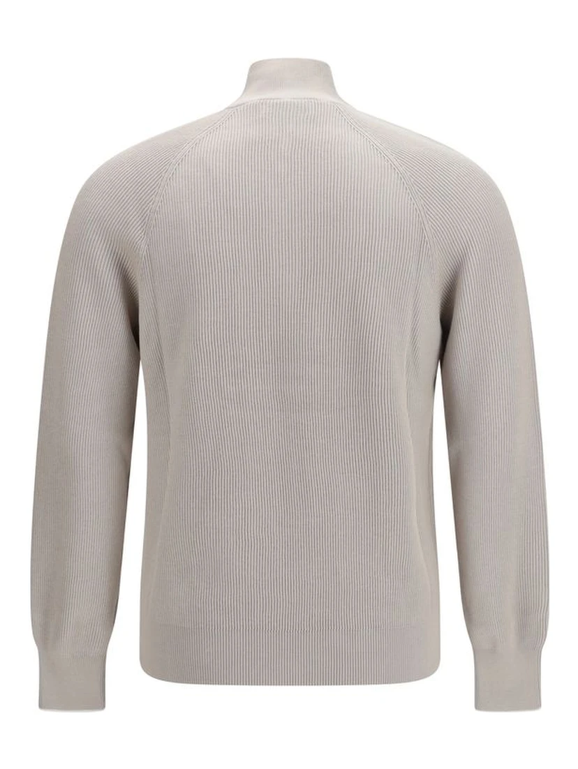 Beige Cotton Sweatshirt