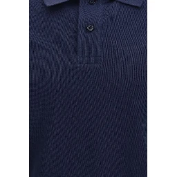 Blue Cotton Polo Shirt