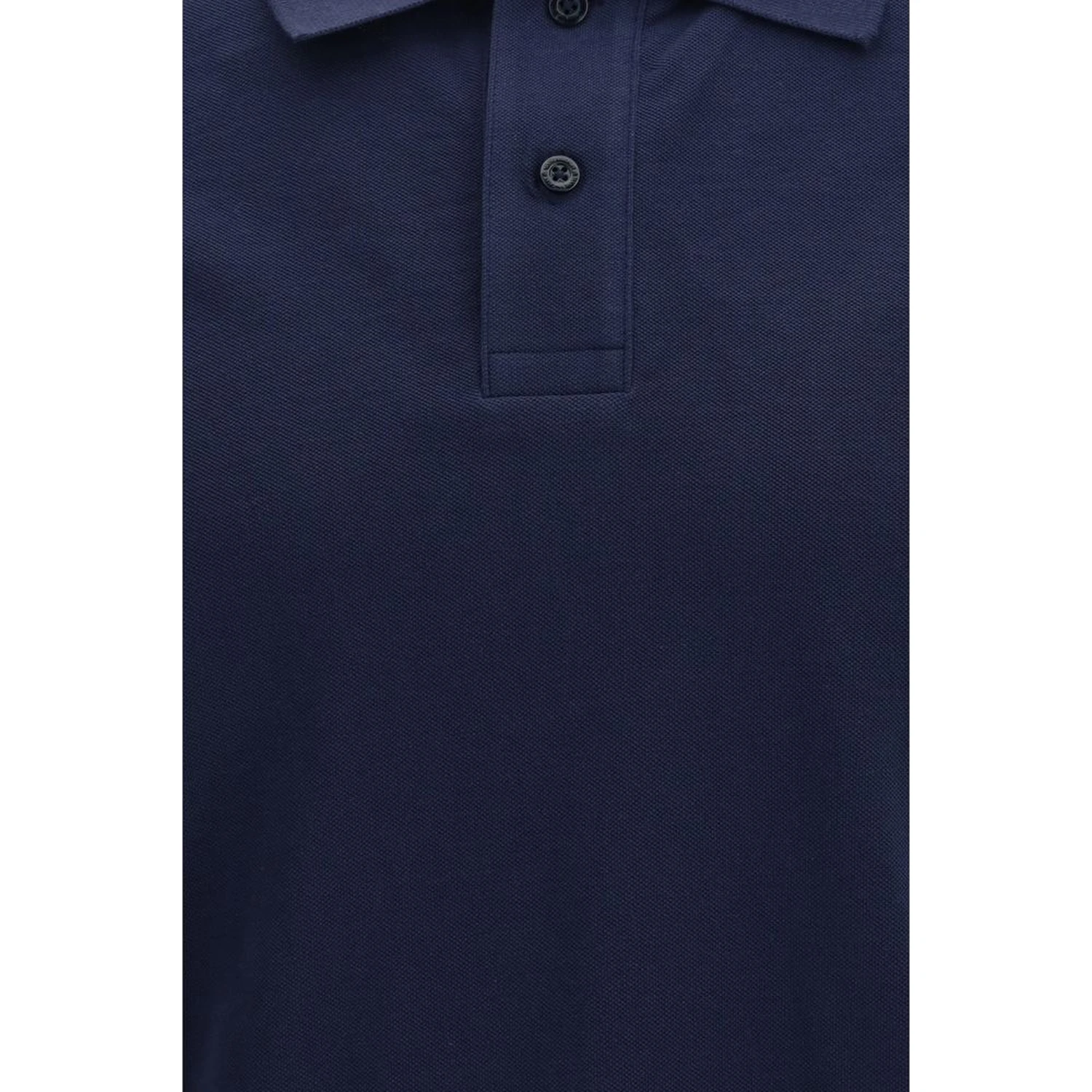 Blue Cotton Polo Shirt