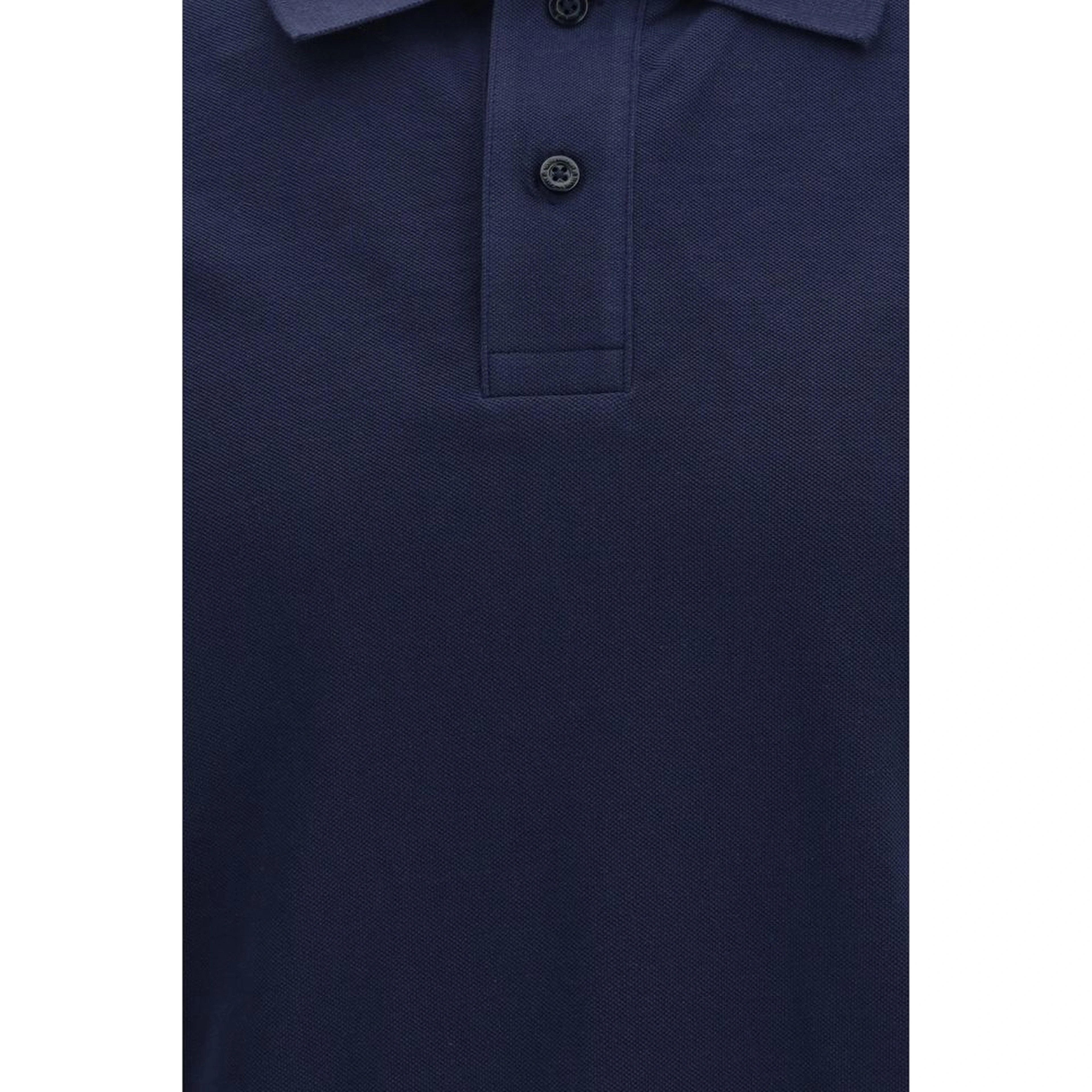 Blue Cotton Polo Shirt