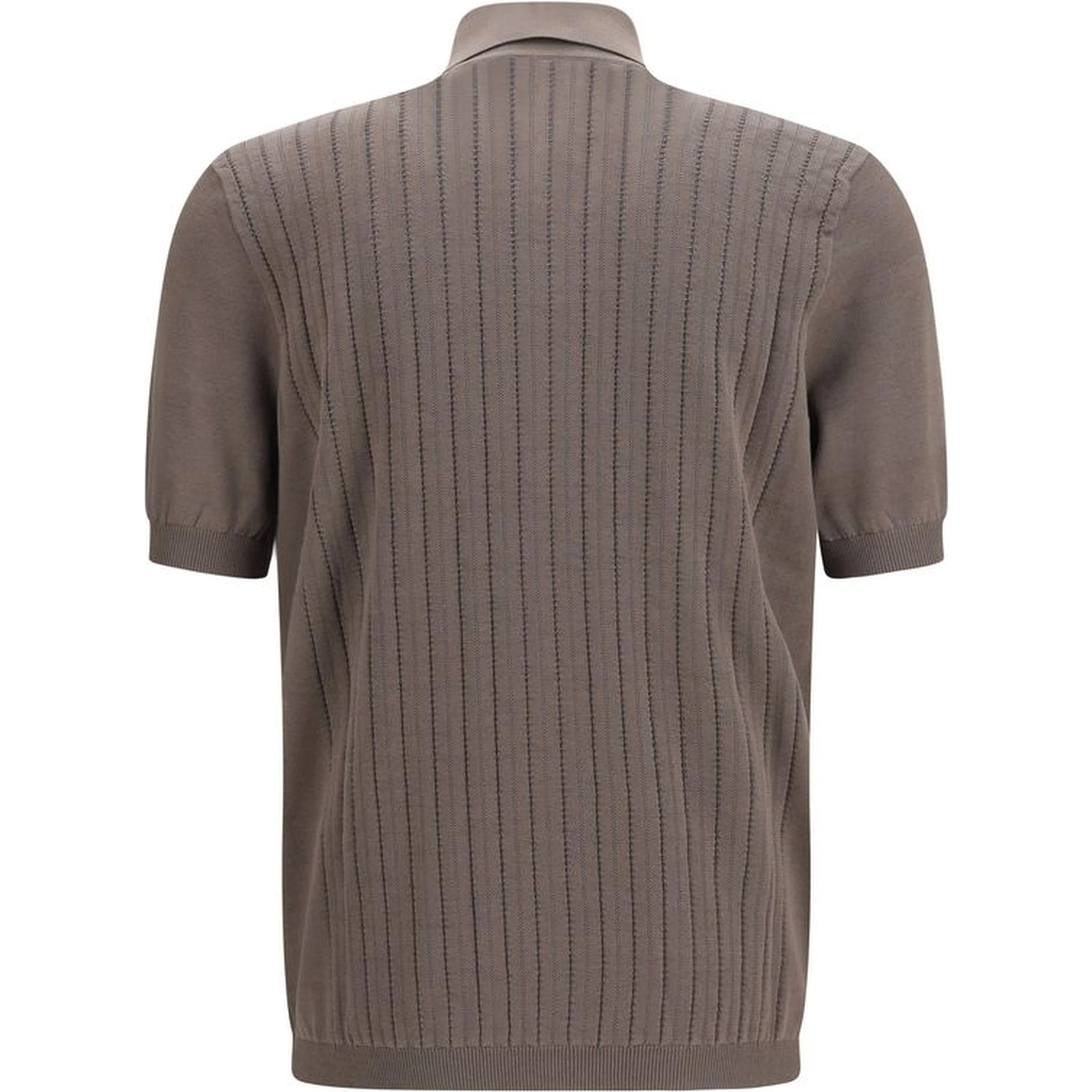 Brown Cotton Shortsleeve Shirt