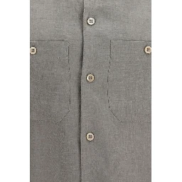Bicolor Linen Dress Shirt