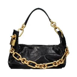 Black Leather Shoulder Bag
